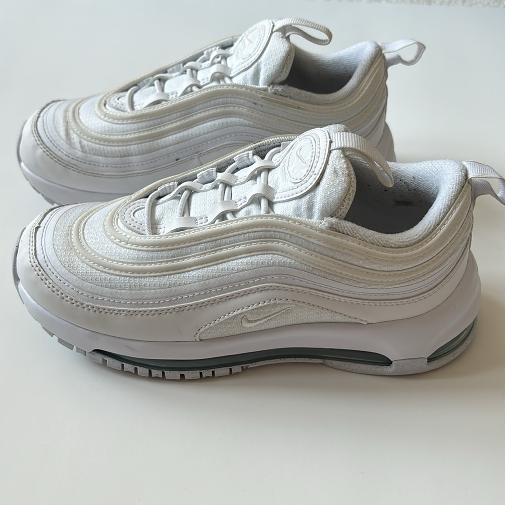 Kids Nike Air Max ‘97 all white sneakers runners shoes